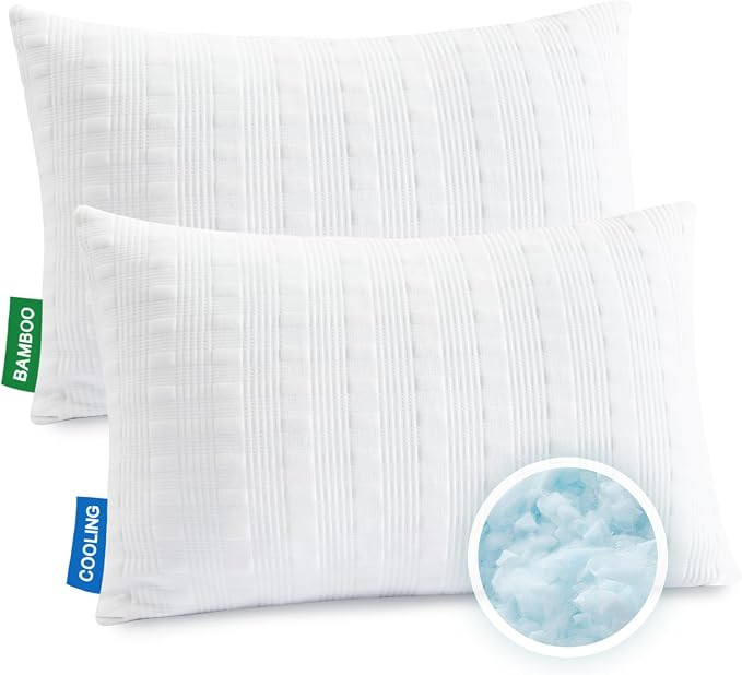 Meoflaw Cooling Pillows for Sleeping Standard Size Set of 2,Shredded Memory Foam Bed Pillow,Adjus... | Amazon (US)