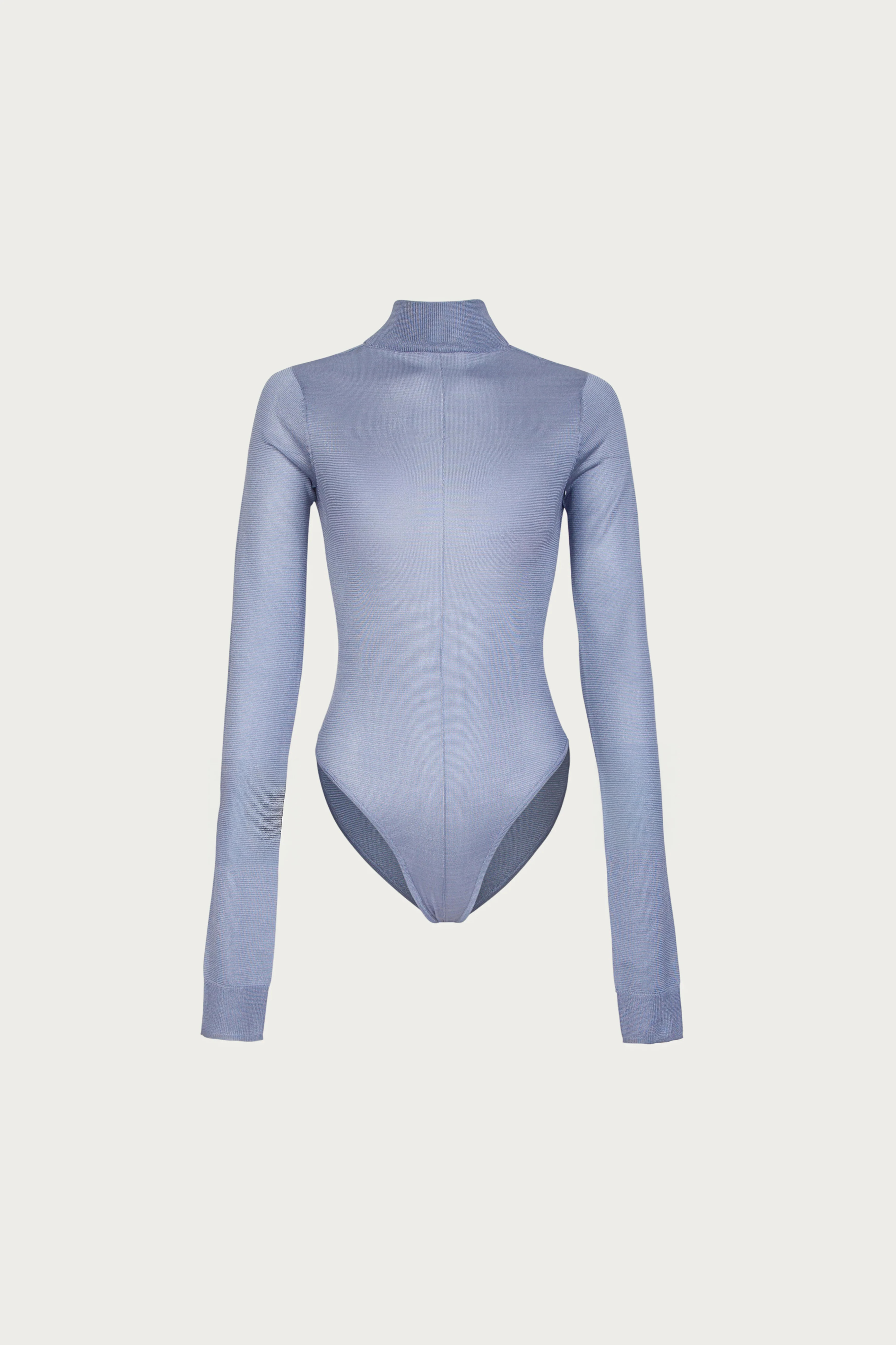 Open Back Knit Bodysuit (Light Blue) | SAME