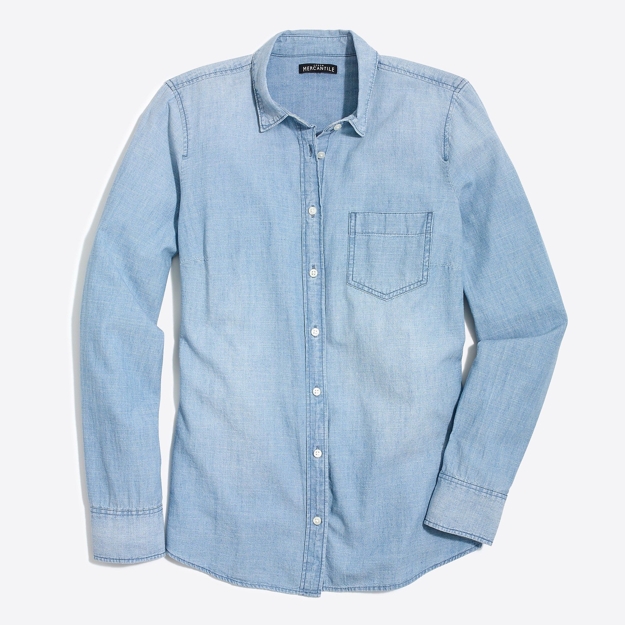 J.Crew Mercantile chambray shirt in perfect fit | J.Crew Factory
