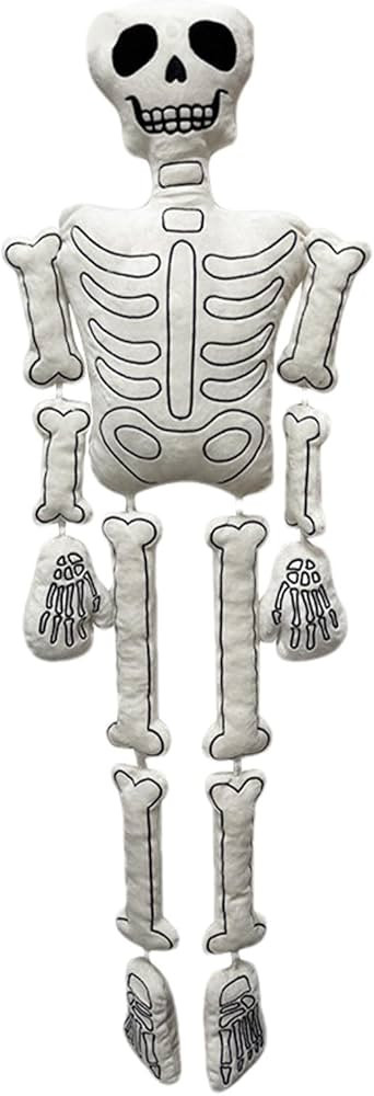 37 Inch Skeleton Plush Doll, Halloween Skeleton Plush Pillow, Skeleton Shaped Throw Pillow, Soft ... | Amazon (US)