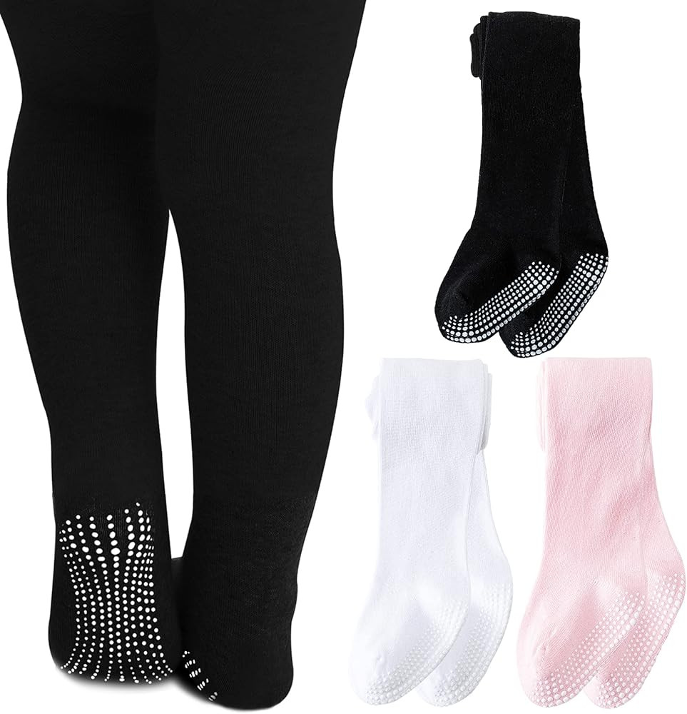 Mini angel Baby Tights Non Slip Baby Girl Tights Plain/Shoe-Look Leggings Seamless Pantyhose Warm... | Amazon (US)