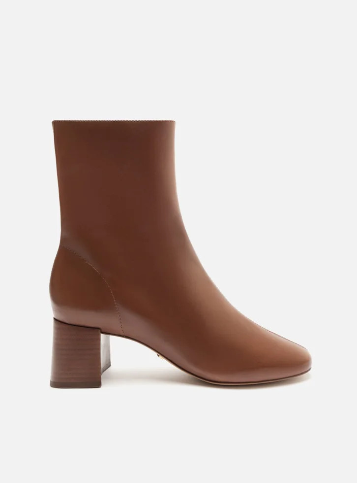 Bota Marrom Arezzo Couro Cano Curto Salto Médio Zíper | ZZ Mall (BR)