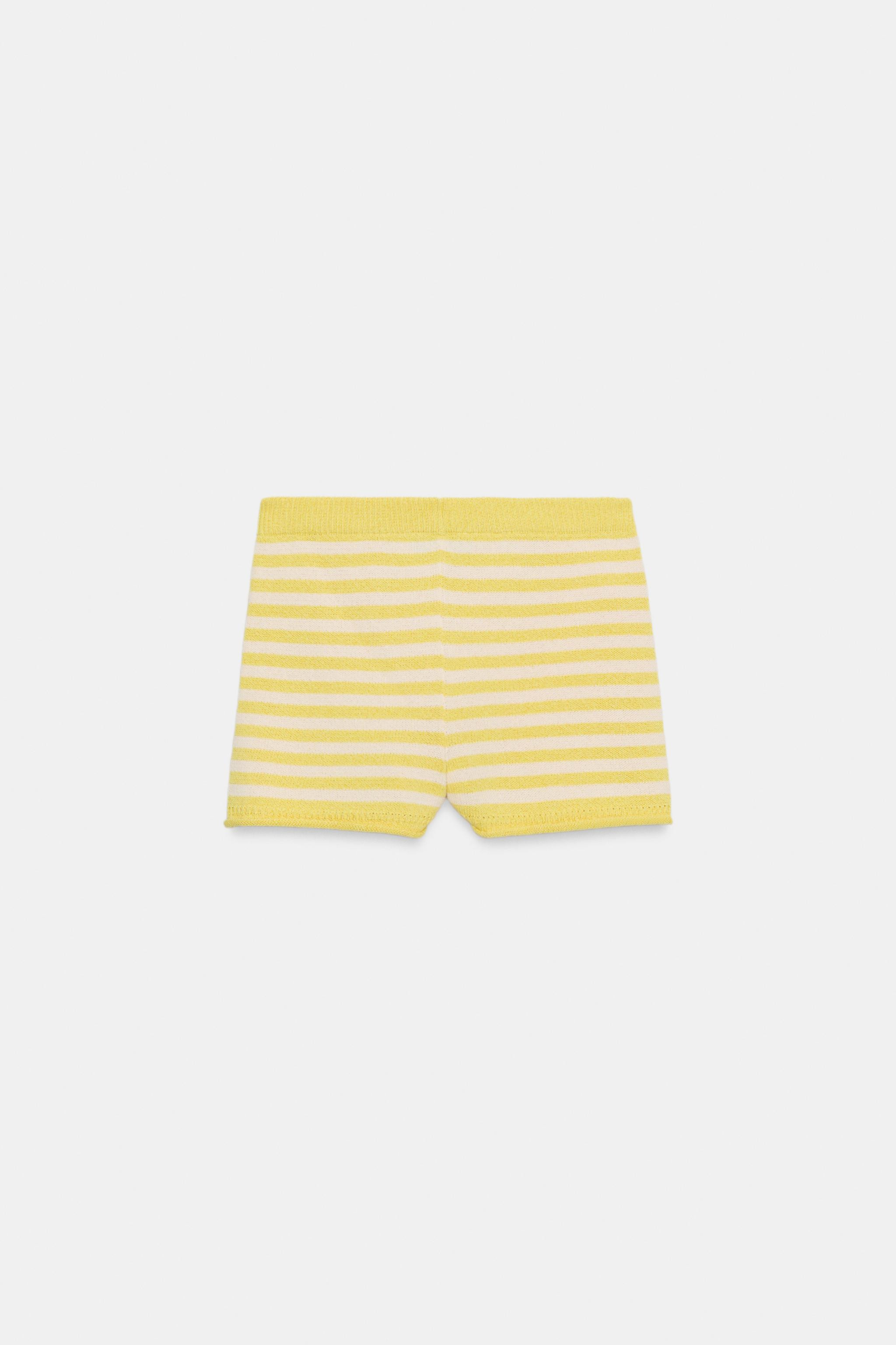 STRIPED KNIT SHORTS | Zara US