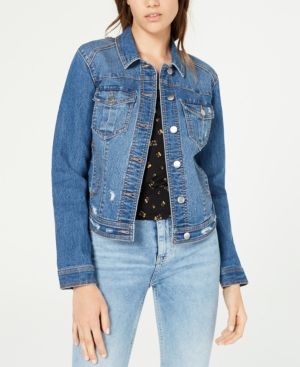 Tinseltown Juniors' Distressed Jean Jacket | Macys (US)