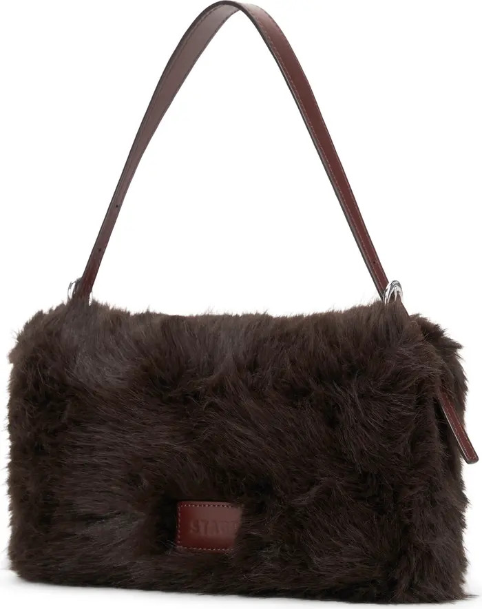 STAUD Harlow Faux Fur Shoulder Bag | Nordstrom | Nordstrom