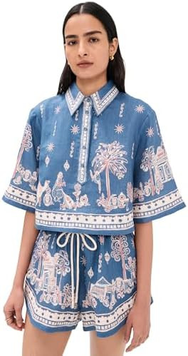 ALÉMAIS Women's Acacia Cropped Shirt | Amazon (US)