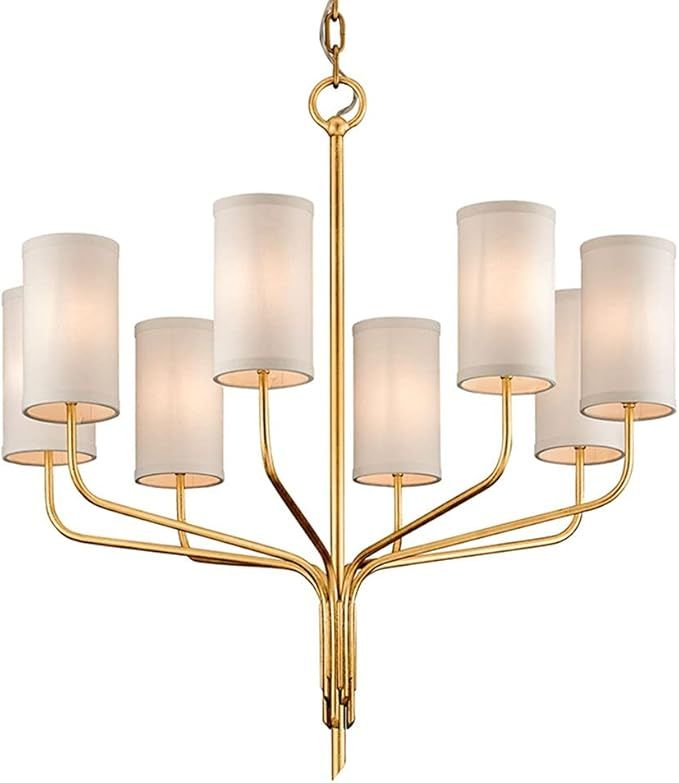 Troy Lighting F6166 Juniper - Six Light Chandelier, Gold Leaf Finish with Off White Glass | Amazon (US)