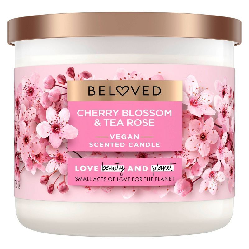 Beloved Cherry Blossom and Tea Rose Vegan Scented Candle - 15oz | Target