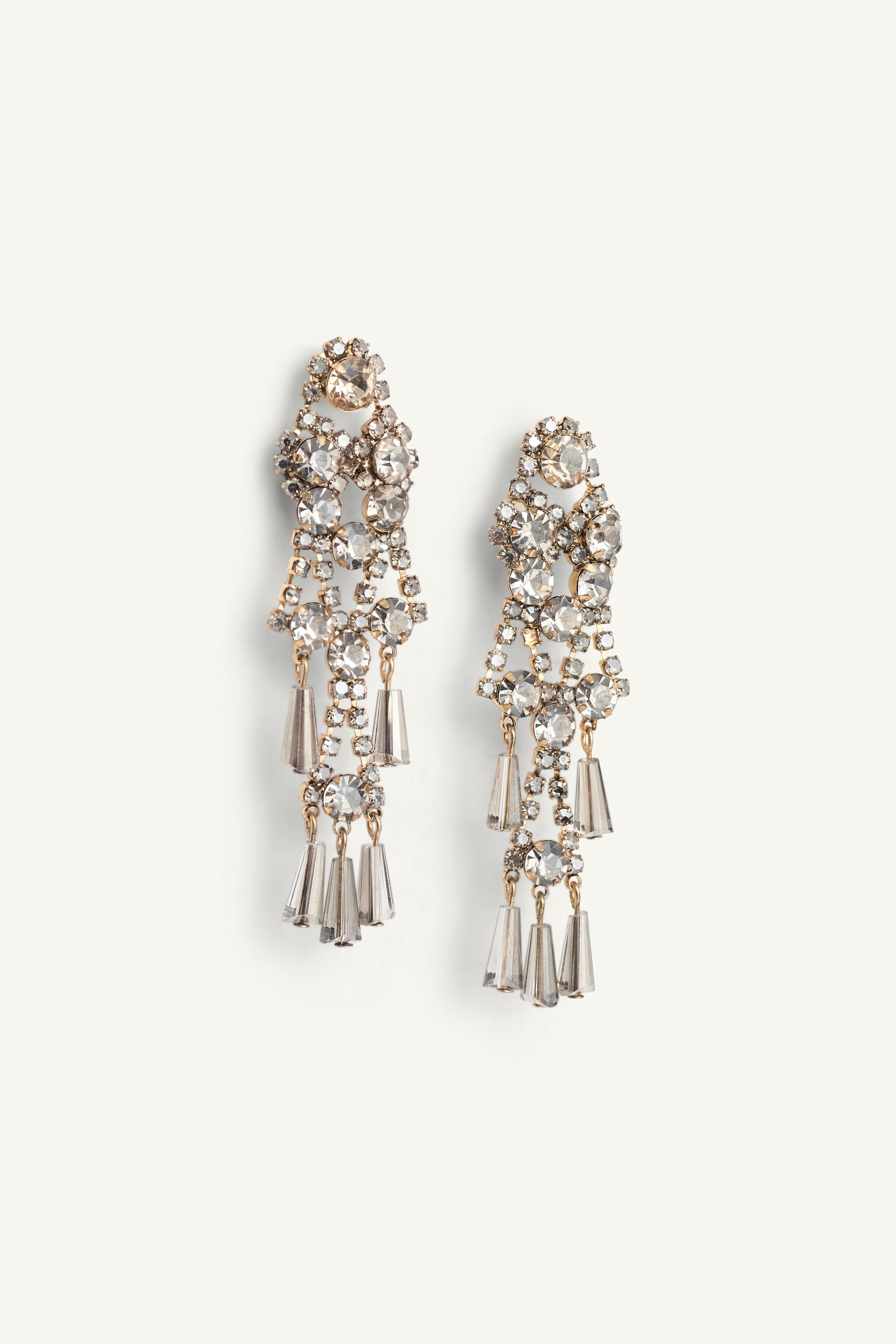 LIMITED EDITION SHINY DANGLE EARRINGS | Zara UK