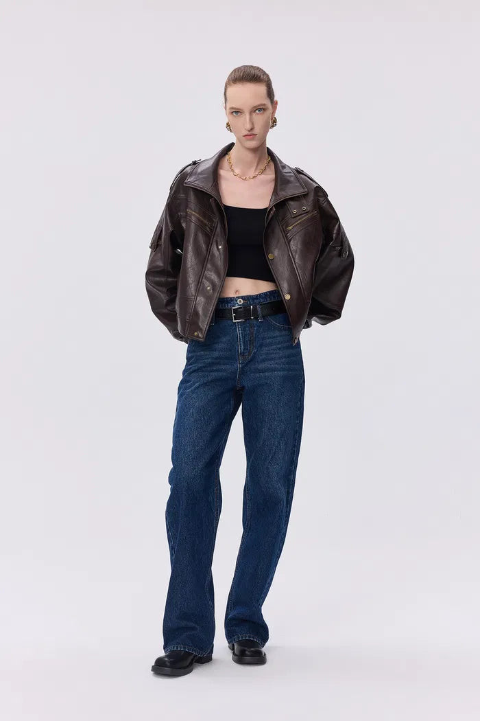 Raon Quilted Eco Leather Jacket | Fabrique