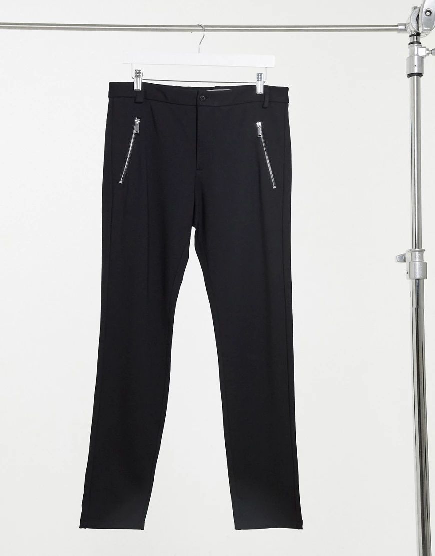Karl Lagerfeld zipper pocket pants-Black | ASOS (Global)