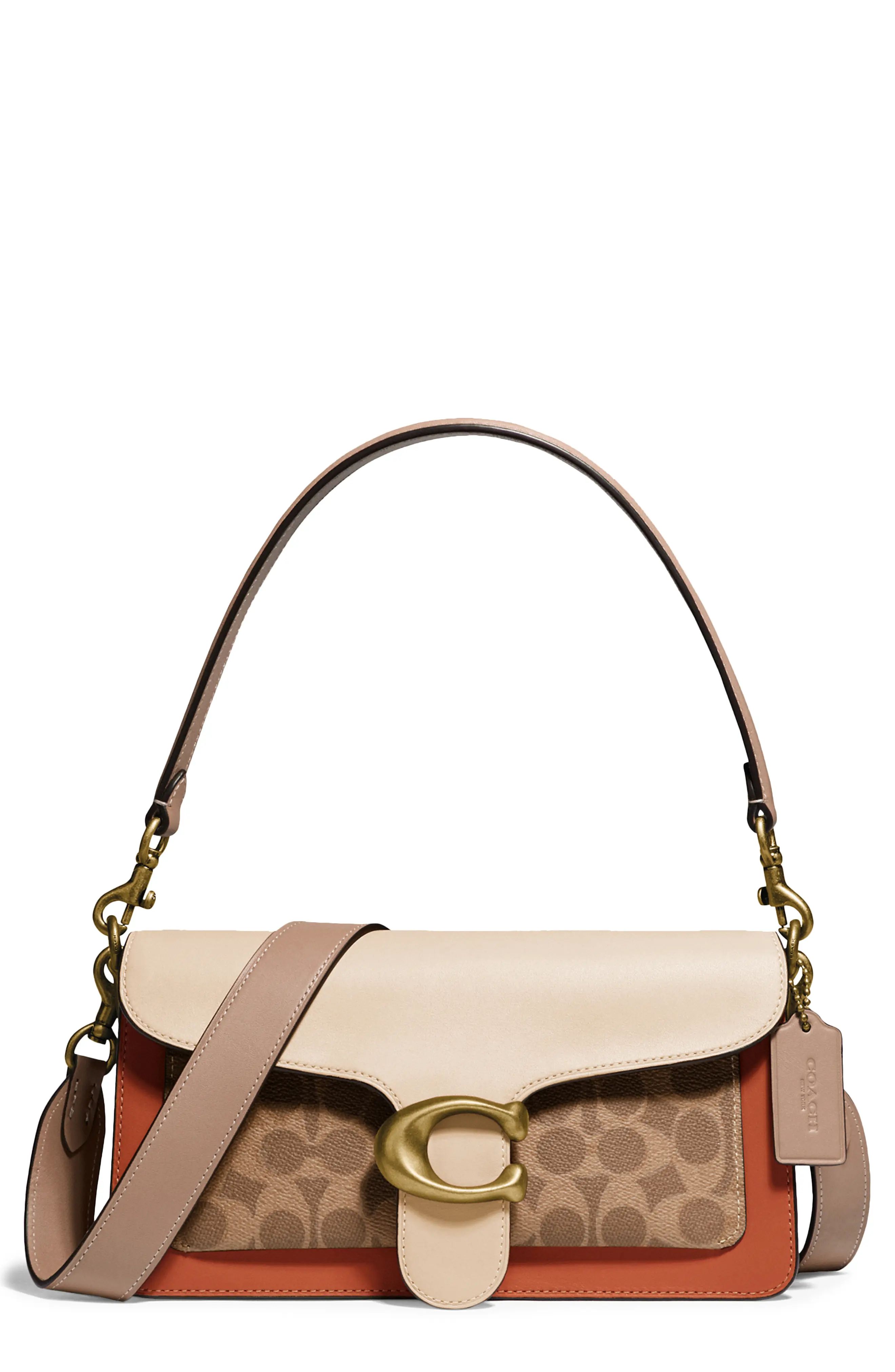 Coach Tabby Signature Coated Canvas & Leather Crossbody Bag - Brown | Nordstrom