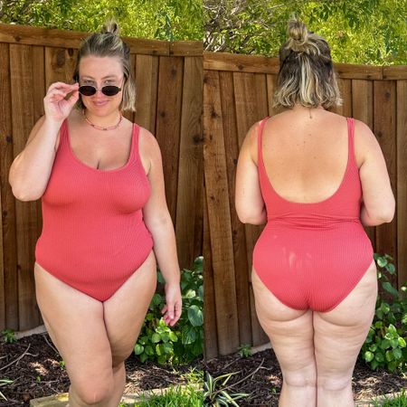 Walmart swimsuit - comes in regular and plus size. Wearing XL. Less than $30 one piece bathing suit. soft cup bra. Crinkle material. 

#LTKSwim #LTKPlusSize #LTKMidsize