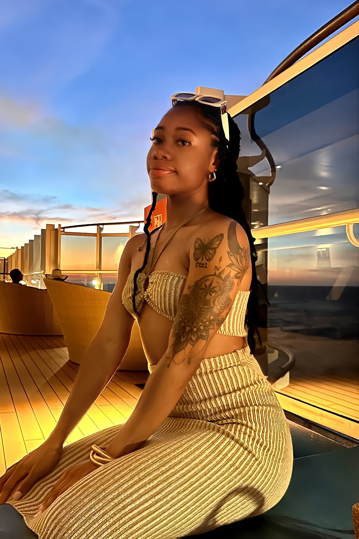 Sunsets over feelings. 

I paired this look with a Brandon Blackwood Mini Kendrick Trunk | Straw Wicker w/ Brass Hardware (not shown). 

Unfortunately, SHEIN is sold out of the bracelet and doesn’t plan on restocking. Of course I would some cute alternatives. 

#LTKstyletip #LTKfit #LTKtravel