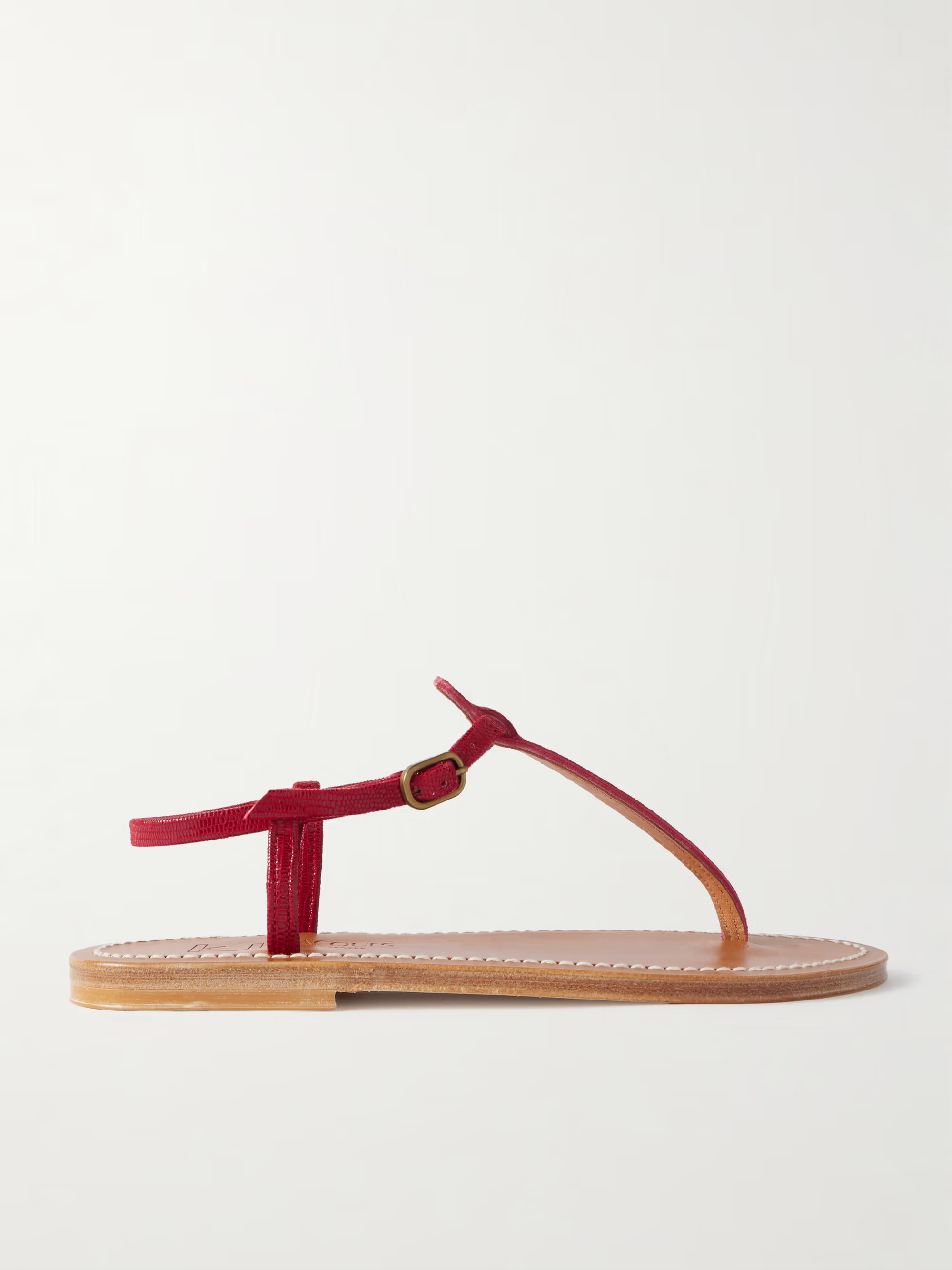 Picon lizard-effect leather sandals | NET-A-PORTER APAC