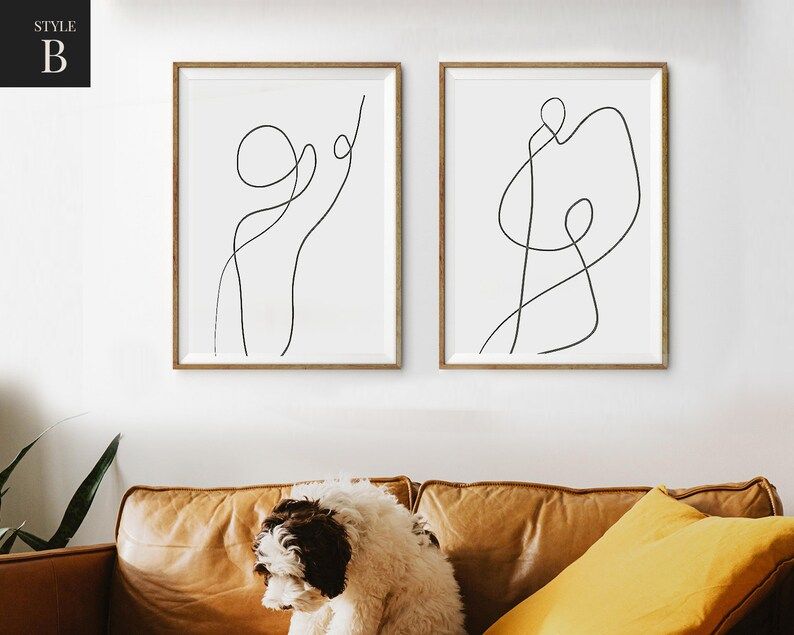 Mid Century Print Mid Century Modern Wall Art Abstract Line | Etsy | Etsy (US)