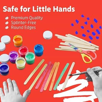 Artlicious 1000 Pcs Wooden Craft Sticks - Food Grade Popsicle Sticks for Crafts & Ice Cream Stick... | Amazon (US)