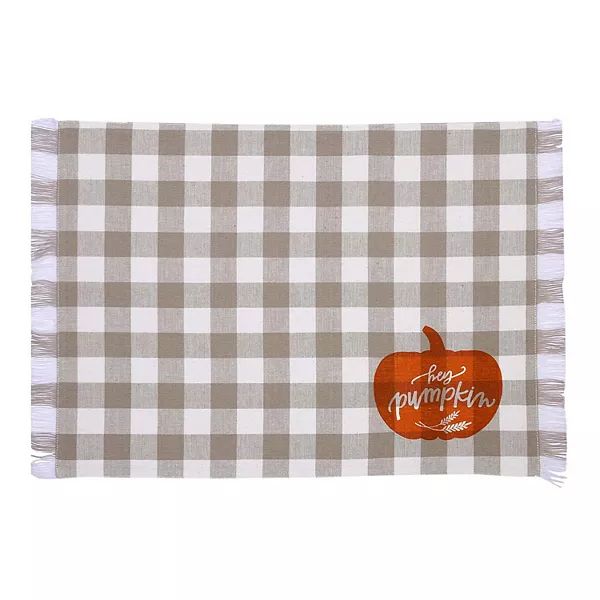 Celebrate Together™ Fall Gingham Pumpkin Placemat | Kohl's