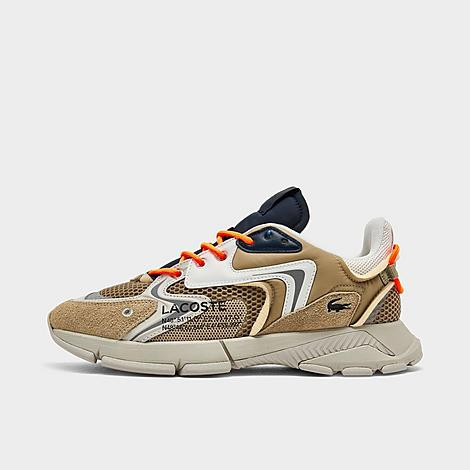 Lacoste Men's L003 Neo Textile Casual Shoes in Beige/Khaki Size 11.5 Leather/Suede | Finish Line (US)