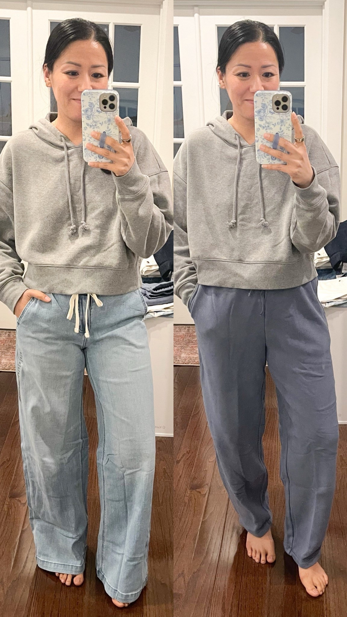 XS in both pants (regular length in jeans)

Aerie jeans
Aerie sweat pants
Loungewear


#LTKSeasonal #LTKOver40 #LTKSaleAlert