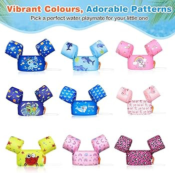 Amazon.com : MoKo Swim Arm Band for Kids 20-30-40-50lbs, Toddler Swim Vest Cute Cartoon Swimming ... | Amazon (US)