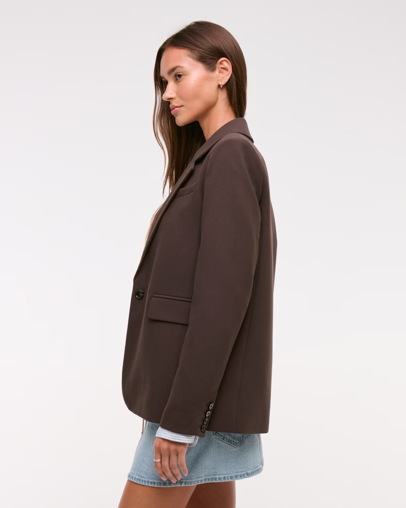 Women's Classic Suiting Blazer | Women's New Arrivals | Abercrombie.com | Abercrombie & Fitch (US)