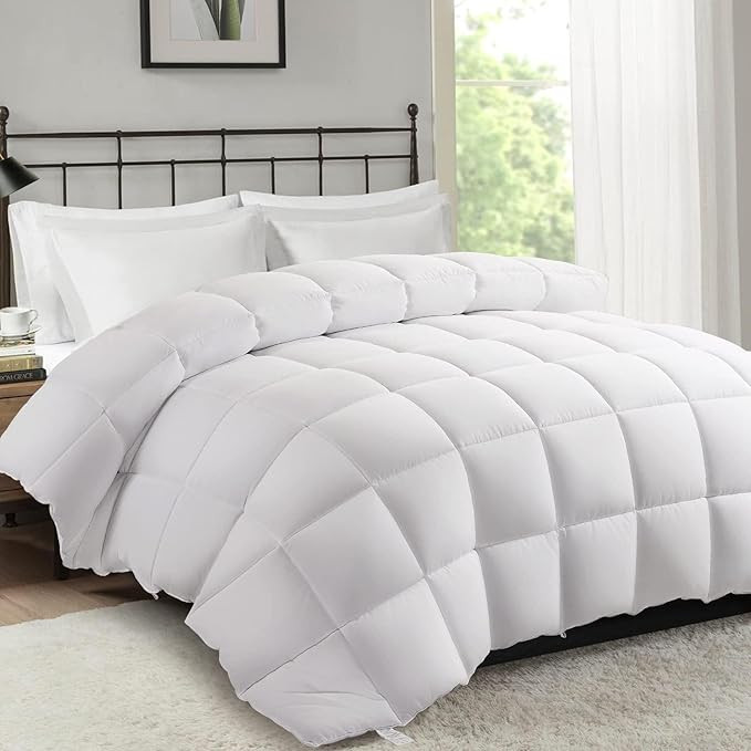 MERITLIFE Summer Cooling Comforters King Size Fluffy All Season White Down Alternative Comforter ... | Amazon (US)