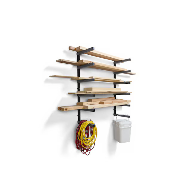 BORA Steel Garage Storage System in Black/Gray Powder Coating (72-in W x 39.5-in H) | Lowe's