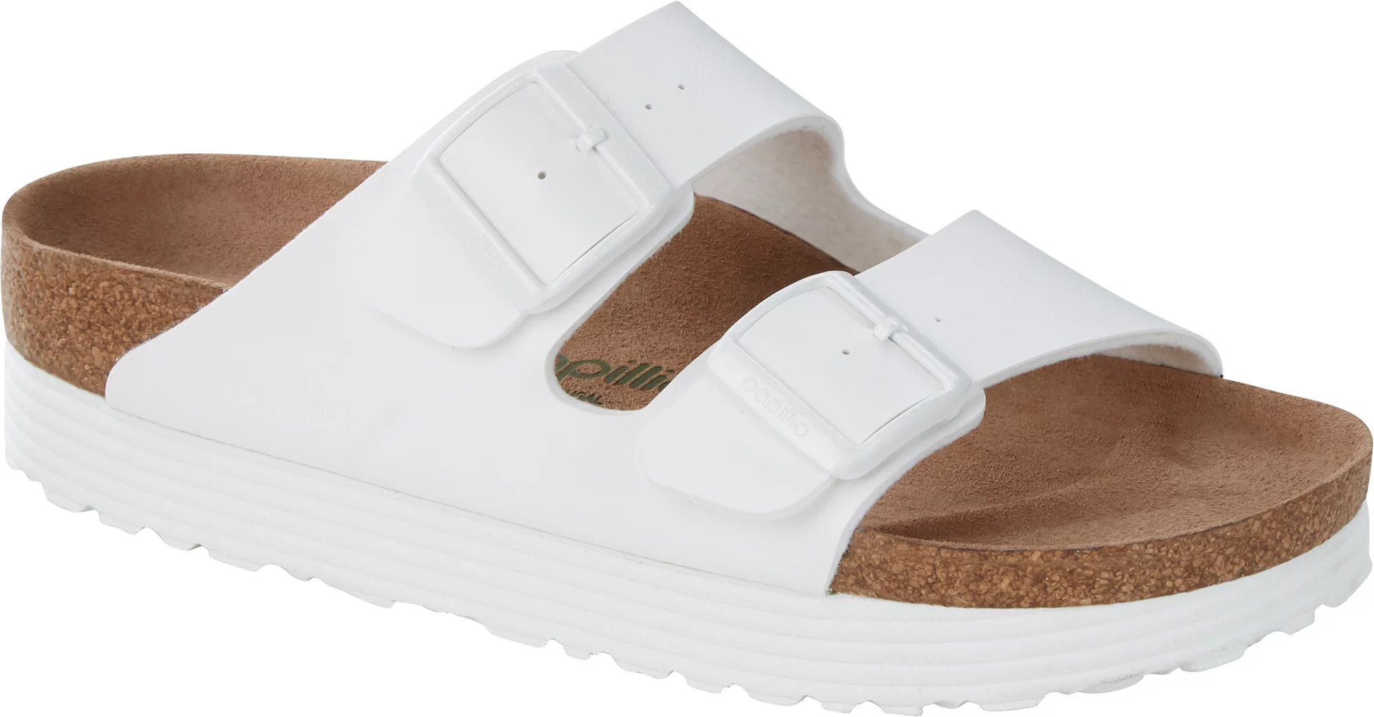 Birkenstock Women's Arizona Vegan Platform Sandals, 10/10.5 US (41 EU), White | Dick's Sporting Goods