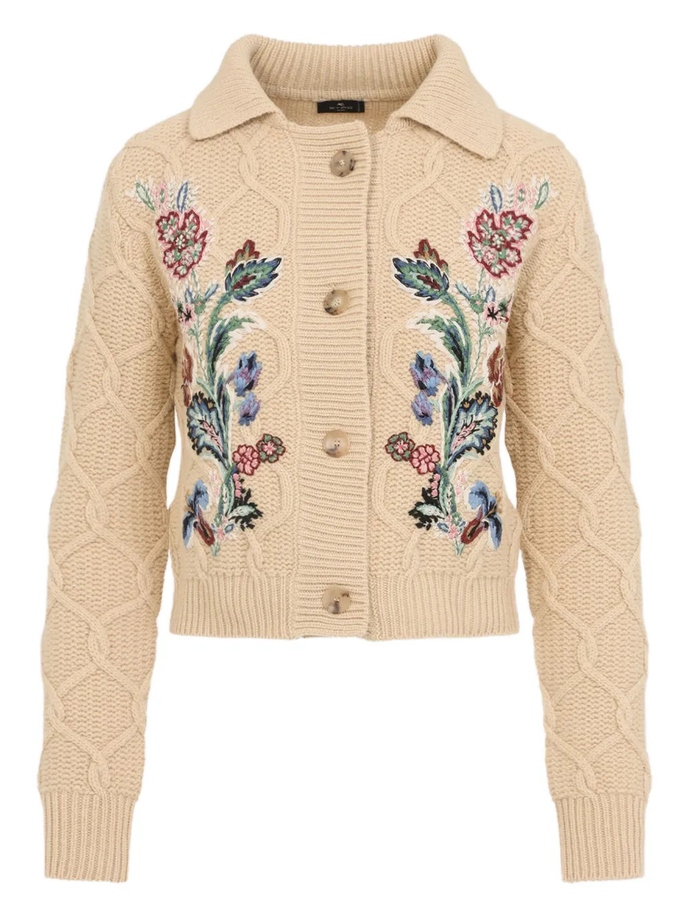 ETRO floral-embroidered Cardigan | Neutrals | FARFETCH | Farfetch Global