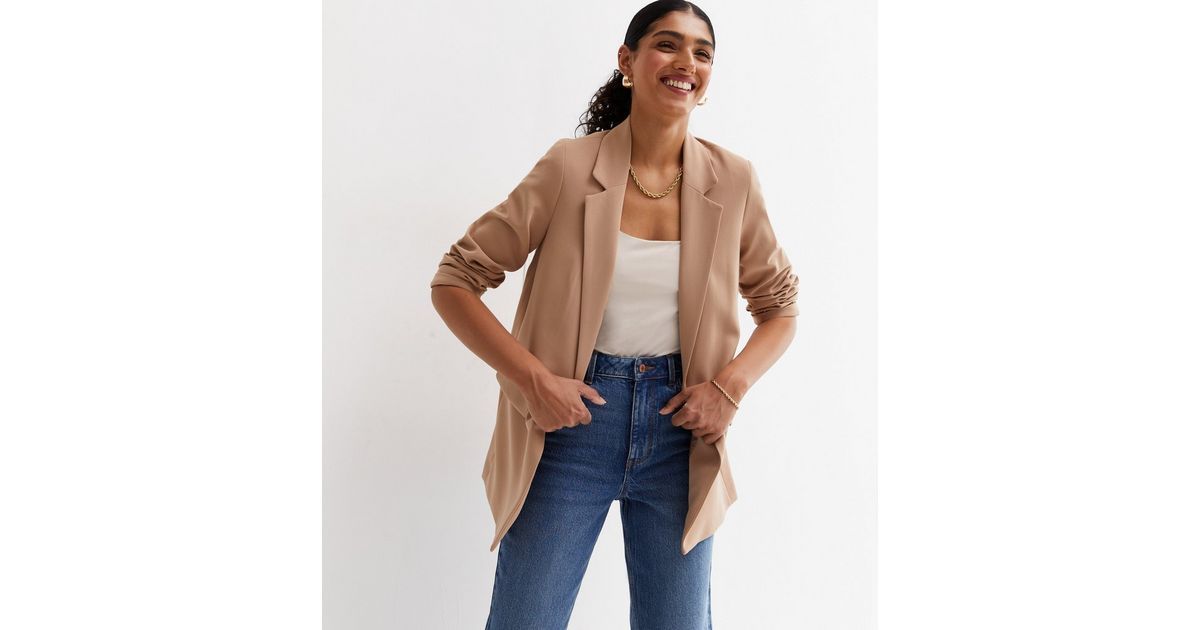 Camel Long Sleeve Relaxed Fit Blazer
						
						Add to Saved Items
						Remove from Saved Item... | New Look (UK)