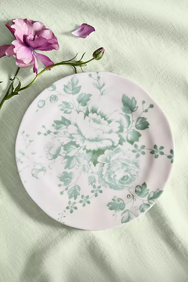 Blooming Transferware Side Plate | Anthropologie (US)