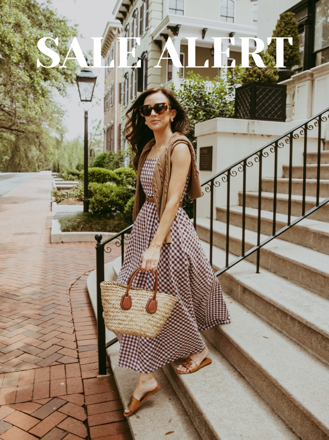 This adorable brown and white gingham dress is marked down to under $100. Runs true to size!

#LTKsummer #LTKworkwear