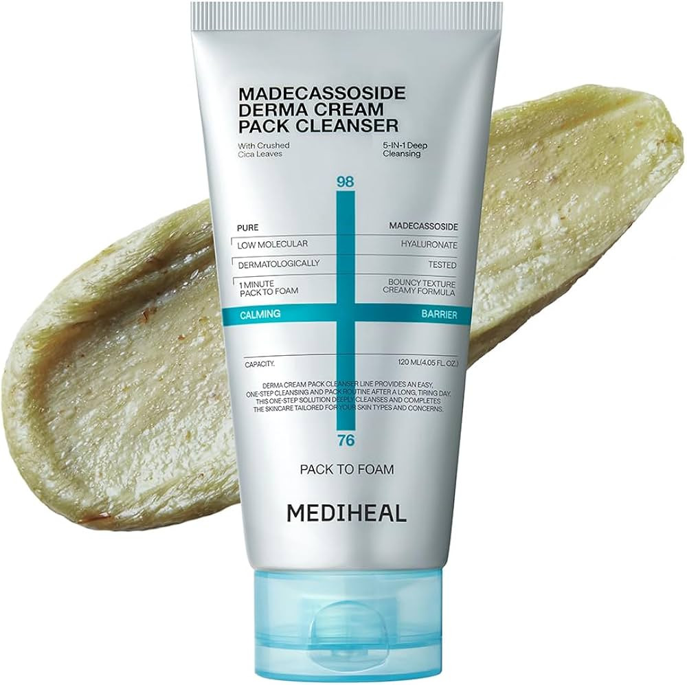 Mediheal Derma Cream Pack Cleanser [Madecassoside] - 1 Minute Mask to Foam Cleanser - Deep Cleans... | Amazon (US)