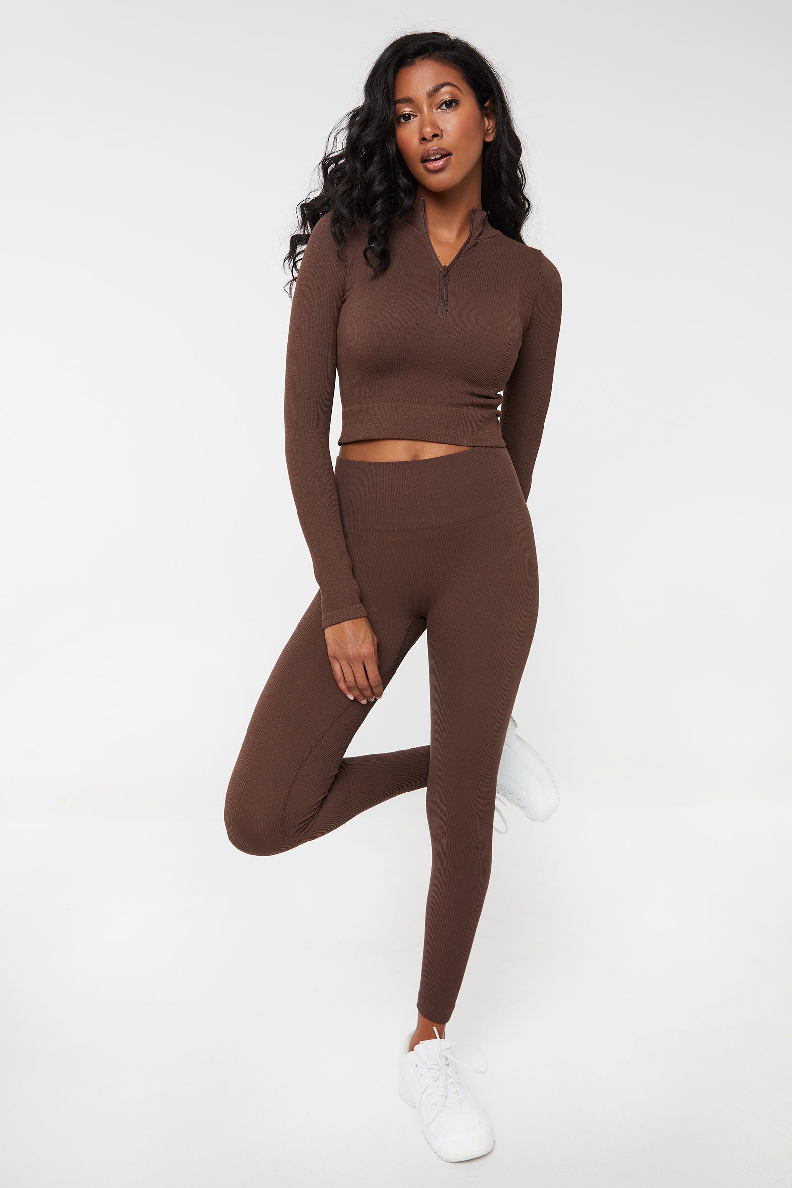 Seamless Ribbed High Waist Leggings | Ardene