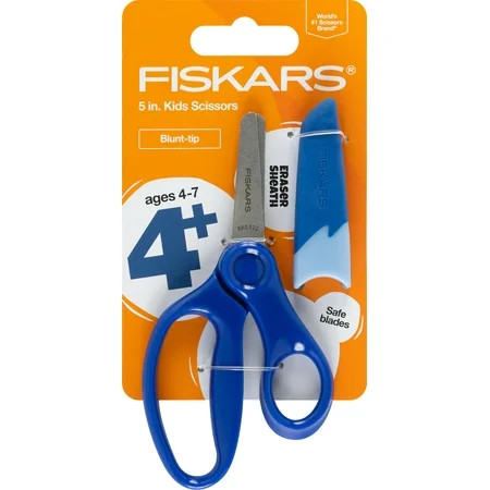 Fiskars 5" Blunt-tip Kids Scissor Ages 4-7, Blue | Walmart (US)