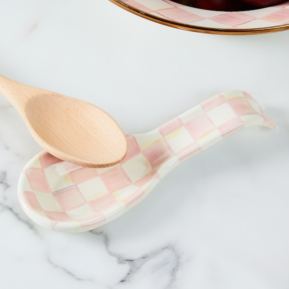 MacKenzie-Childs Rosy Check Spoon Rest | Williams-Sonoma