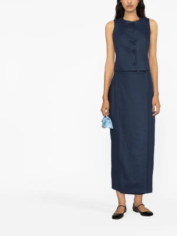 Lili Marleen linen waistcoat | Farfetch Global