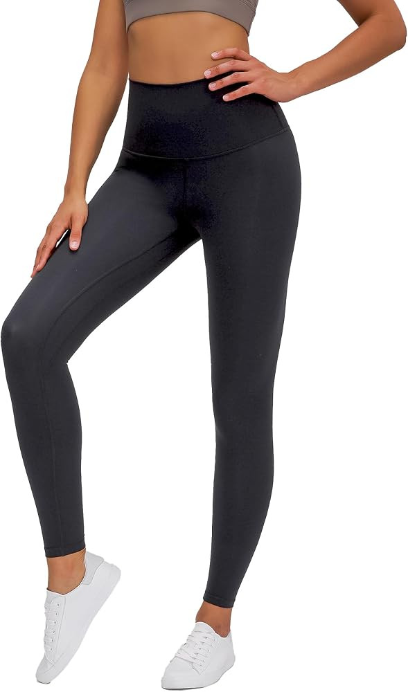 Yvette Womens High Waist Athletic Leggings with Inner Pockets Tummy Control Tights | Amazon (US)