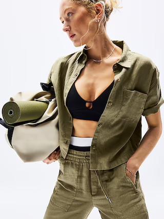 Retreat Linen Short Sleeve Shirt | Athleta