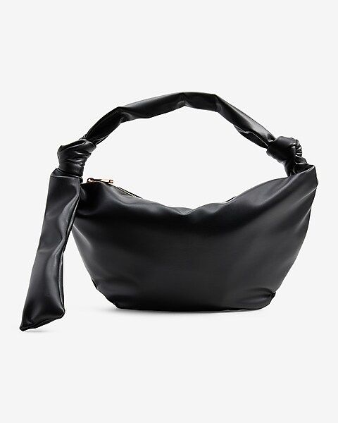 Faux Leather Crescent Shoulder Bag | Express