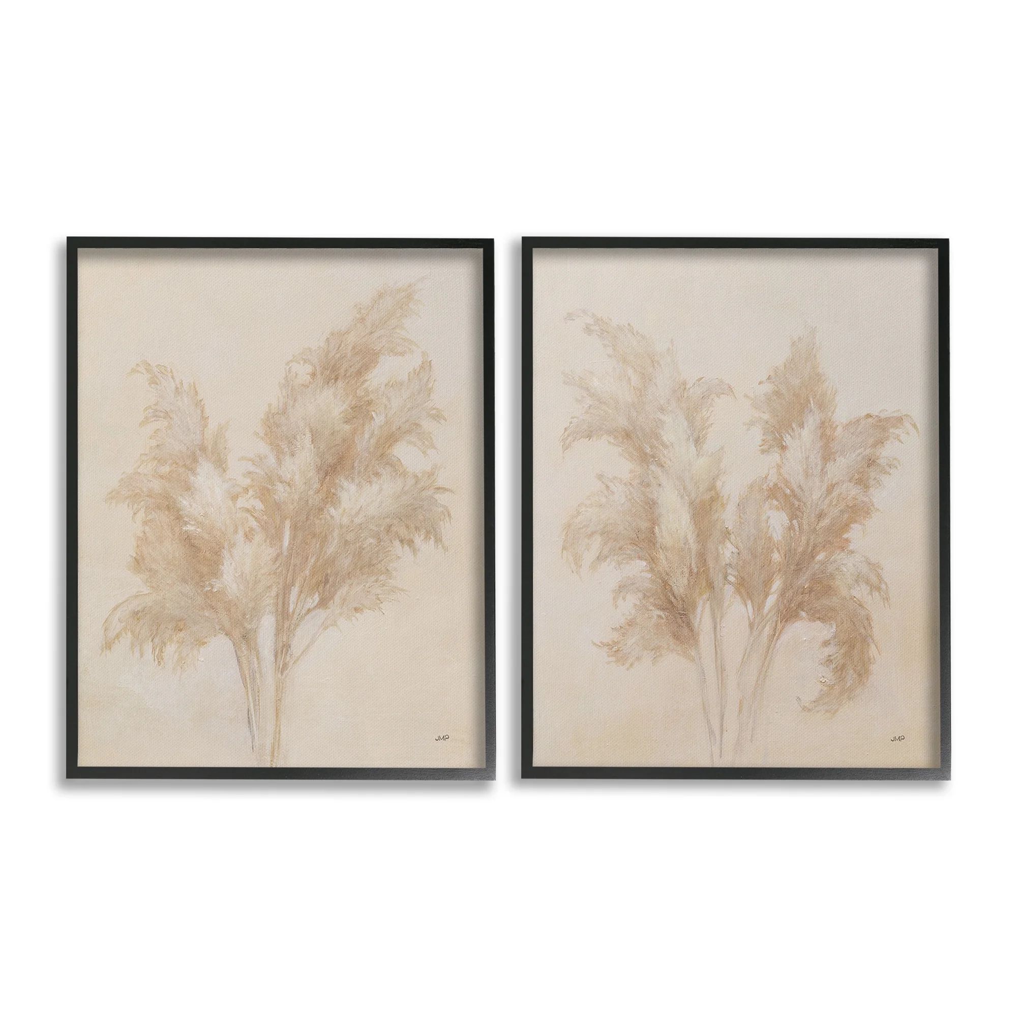 Stupell Industries Rural Reeds Studies Botanical & Floral Drawing Black Framed Art Print Wall Art... | Walmart (US)