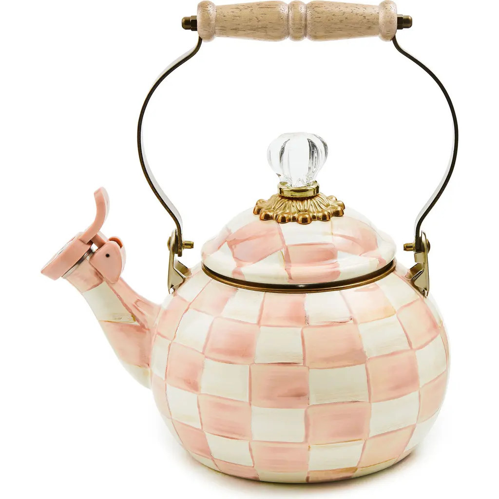 MACKENZIE CHILDS Rosy Check Whistling Tea Kettle at Nordstrom | Nordstrom