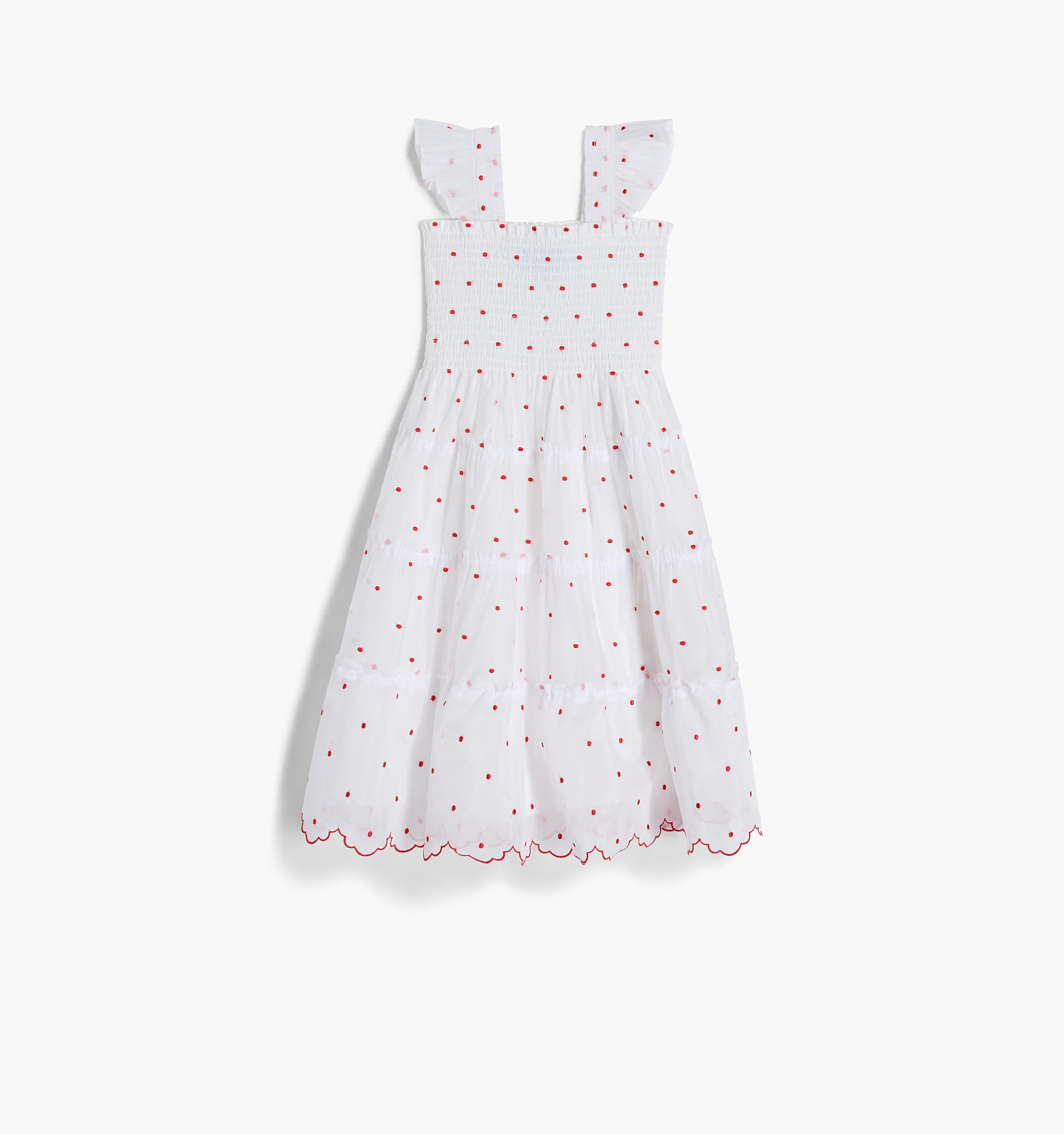 The Tiny Ellie Nap Dress - Cherry Organza Dot | Hill House Home