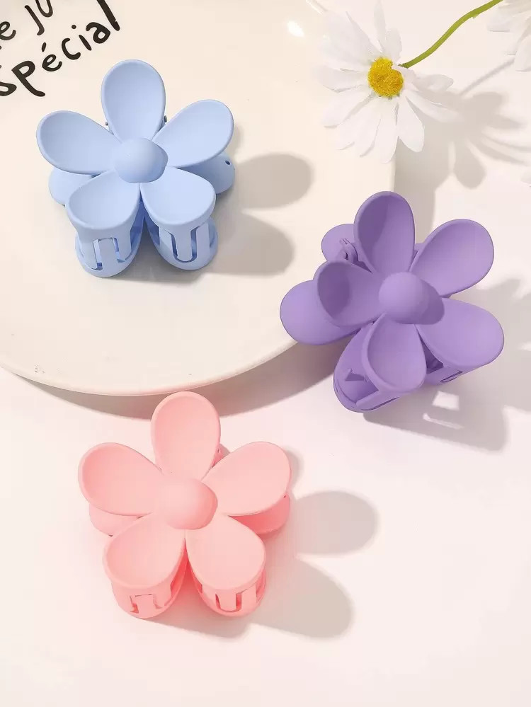3pcs Flower Design Hair Claw | SHEIN