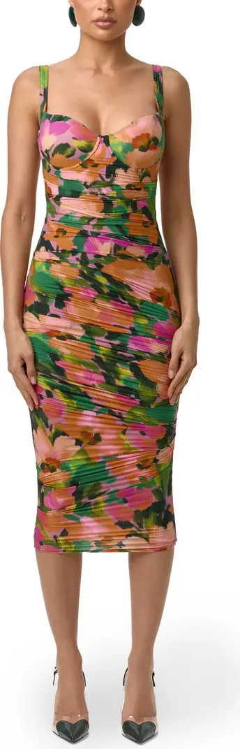 Floral Sleeveless Open Back Body-Con Dress | Nordstrom