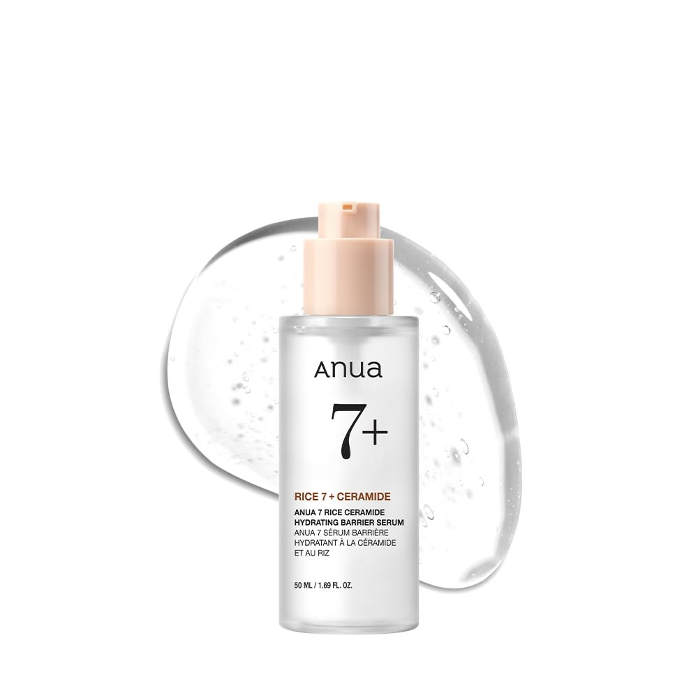 ANUA RICE CERAMIDE 7 HYDRATING BARRIER SERUM, Brightening, Hydrating Serum for Face, Rice, Hyaluronic Acid, Niacinamide, Fragrance-free, Non comodogenic, Glass Skin, Korean Skin Care, 50ml/1.69fl.oz. | Amazon (US)