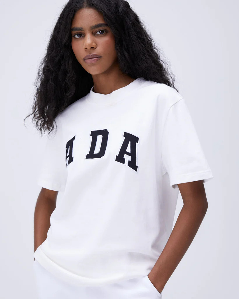 ADA Short Sleeve Oversized T-shirt - White | Adanola UK