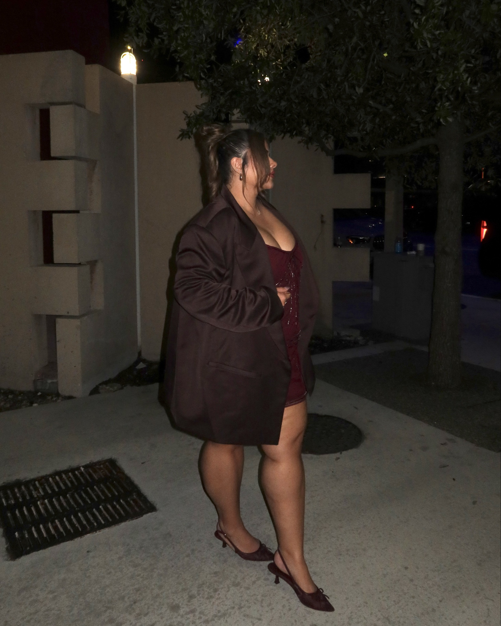 another night out outfit for art Basel in Miami 🤎✨ wearing size large in the dress (runs big) and 1x in the blazer 

#LTKootd #LTKMidsize #LTKPetite