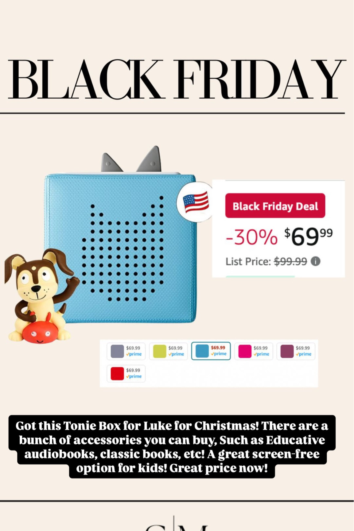 Gift idea for toddlers or kids!
Screen-free device 
You can use for travel!!!

#LTKCyberWeek #LTKGiftGuide #LTKKids